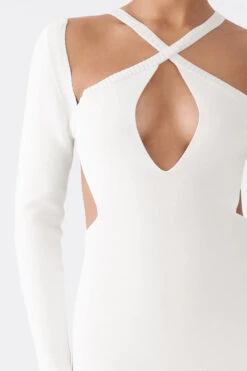 SAN SLOANE - Amalia Midi Dress (Ivory) -Faithfull The Brand || Carver™ || One Teaspoon Shop elysian collective san sloane amalia knit dress ivory 3