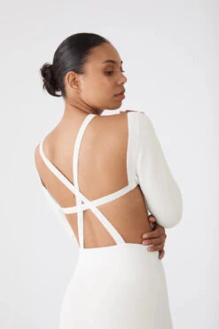 SAN SLOANE - Amalia Midi Dress (Ivory) -Faithfull The Brand || Carver™ || One Teaspoon Shop elysian collective san sloane amalia knit dress ivory 6