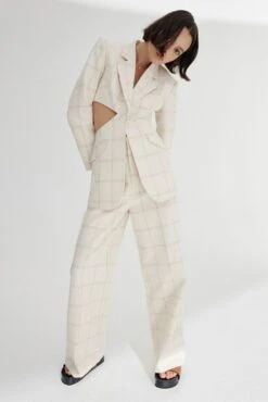 SIGNIFICANT OTHER - Georgia Check Blazer (Almond Check)