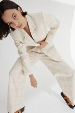 SIGNIFICANT OTHER - Georgia Check Blazer (Almond Check) -Faithfull The Brand || Carver™ || One Teaspoon Shop elysian collective significant other georgia check blazer almond check 4