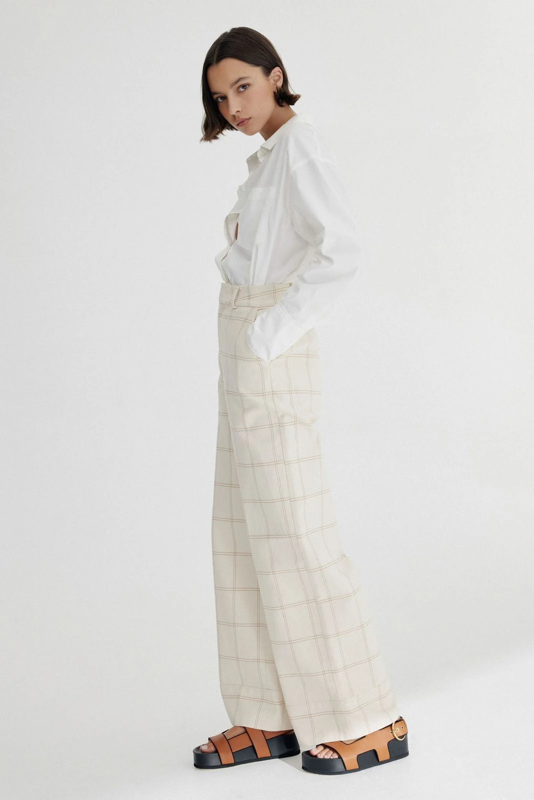 SIGNIFICANT OTHER - Georgia Check Pant (Almond Check) 3 SIGNIFICANT OTHER - Georgia Check Pant (Almond Check) - Image 3