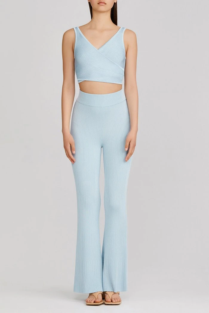 SIGNIFICANT OTHER - Sofia Knit Pant (Sky Blue) FINAL SALE 1 SIGNIFICANT OTHER - Sofia Knit Pant (Sky Blue) FINAL SALE