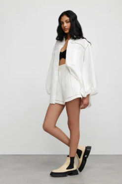 SIGNIFICANT OTHER - Theodora Shirt (Ivory) -Faithfull The Brand || Carver™ || One Teaspoon Shop elysian collective significant other theodora shirt ivory 2