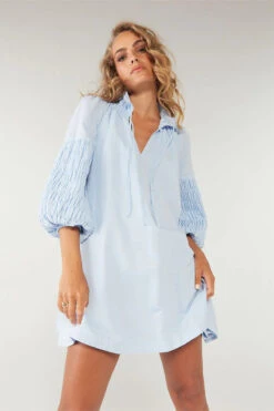 SOVERE / STUDIO - Assure Smock Dress (Blue Ice)