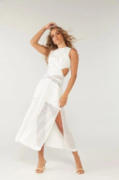 SOVERE / STUDIO - Capture Midi Dress (Ivory) -Faithfull The Brand || Carver™ || One Teaspoon Shop elysian collective sovere studio capture corse midi dress ivory 2