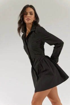 SOVERE / STUDIO - Capture Corset Shirt Dress (Noir) 7 SOVERE / STUDIO - Capture Corset Shirt Dress (Noir) -Faithfull The Brand || Carver™ || One Teaspoon Shop elysian collective sovere studio capture corset shirt dress noir 1