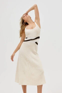 SOVERE / STUDIO - DRIFT KNIT MIDI DRESS (NEUTRAL) -Faithfull The Brand || Carver™ || One Teaspoon Shop elysian collective sovere studio drift knit dress neutral 3