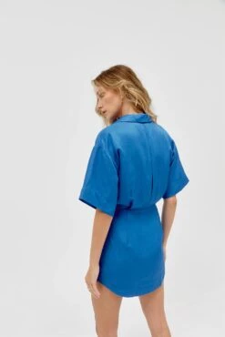SOVERE / STUDIO - FARAWAY SHIRT DRESS (LAPIS) -Faithfull The Brand || Carver™ || One Teaspoon Shop elysian collective sovere studio faraway shirt dress lapis 6