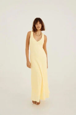 SOVERE / STUDIO - FREQUENCY MIDI DRESS (LEMON BUTTER) -Faithfull The Brand || Carver™ || One Teaspoon Shop elysian collective sovere studio frequency midi dress lemon butter 2