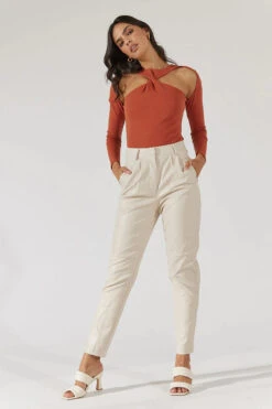 SOVERE / STUDIO - Happening Leatherette Pant (Bone)