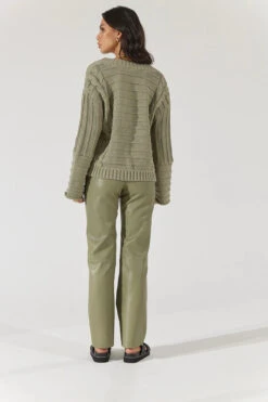 SOVERE / STUDIO - Influence Leatherette Pants -Faithfull The Brand || Carver™ || One Teaspoon Shop elysian collective sovere studio influence leatherette pants green tea 4