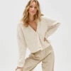 SOVERE / STUDIO - Inverse Crop Cardi (Cream)