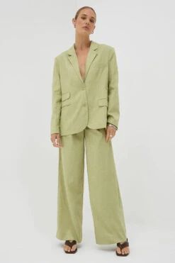 SOVERE / STUDIO - Origin Blazer (Matcha) -Faithfull The Brand || Carver™ || One Teaspoon Shop elysian collective sovere studio origin pant matcha 2