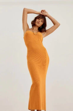 SOVERE / STUDIO - Pixie Knit Midi Dress (Honeycomb) -Faithfull The Brand || Carver™ || One Teaspoon Shop elysian collective sovere studio pixie knit midi dress honeycomb 3