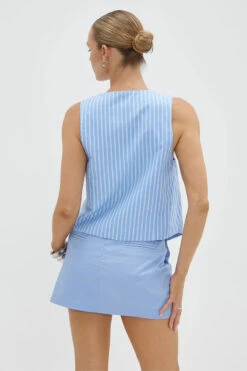 SOVERE / STUDIO - Vestige Combo Shirt (Blue / White Stripe) -Faithfull The Brand || Carver™ || One Teaspoon Shop elysian collective sovere studio vestige combo shirt blue white stripe 3