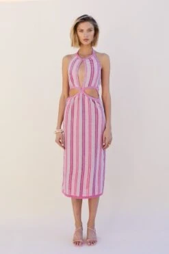 SUBOO - Beck Halter Cut Out Dress (Fuschia) 8 SUBOO - Beck Halter Cut Out Dress (Fuschia) -Faithfull The Brand || Carver™ || One Teaspoon Shop elysian collective suboo beck halter cut out dress fuschia metallic 1