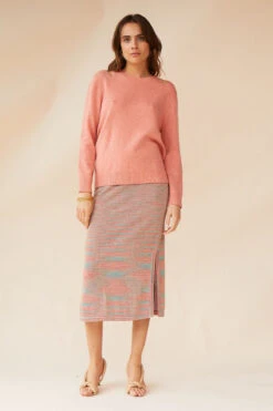 SUBOO - Ella V Back Sweater (Peach)