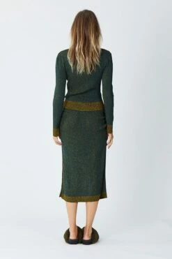 SUBOO - Leah Knit Gathered Cardigan (Olive) -Faithfull The Brand || Carver™ || One Teaspoon Shop elysian collective suboo leah knit cardigan olive 4