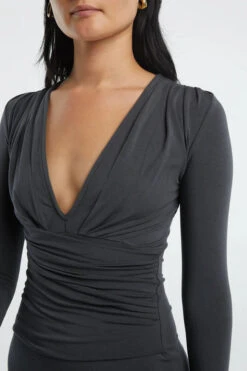 THE LINE BY K - Calli Dress (Deep Grey) 7 THE LINE BY K - Calli Dress (Deep Grey) -Faithfull The Brand || Carver™ || One Teaspoon Shop elysian collective the line by k calli dress 2