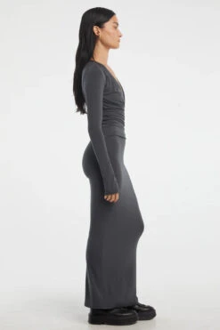THE LINE BY K - Calli Dress (Deep Grey) 6 THE LINE BY K - Calli Dress (Deep Grey) -Faithfull The Brand || Carver™ || One Teaspoon Shop elysian collective the line by k calli dress 3