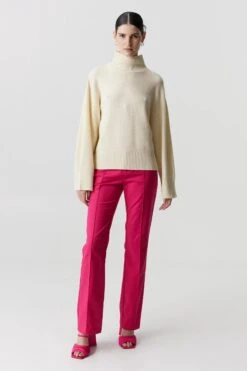 THIRD FORM - Boucle Turtleneck Knit (Cream) -Faithfull The Brand || Carver™ || One Teaspoon Shop elysian collective third form boucle turtle knit cream 4