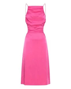 THIRD FORM - Drawn Out Midi Dress (Lipstick)