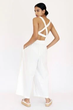 THIRD FORM - Wonderer Relaxed Trouser (White) -Faithfull The Brand || Carver™ || One Teaspoon Shop elysian collective wonderer relaxed trouser white 1