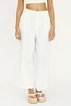 THIRD FORM - Wonderer Relaxed Trouser (White) -Faithfull The Brand || Carver™ || One Teaspoon Shop elysian collective wonderer relaxed trouser white 3