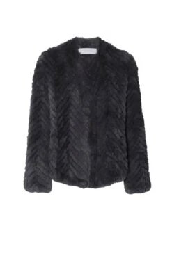 Friends With Frank - The Zigzag Frank Jacket - Slate Grey -Faithfull The Brand || Carver™ || One Teaspoon Shop elysian collective Friends With Frank Rabbit Fur Woven Zigzag Weave Frank Jacket Slate Grey 2 1200x1799 fc38a044 b234 4bed ab04 7e1cf8503820