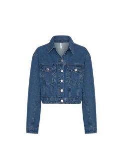 KIVARI - CELINE DENIM JACKET (MID BLUE)