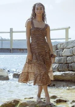 MINISTRY OF STYLE - Tigress Strap Midi Dress