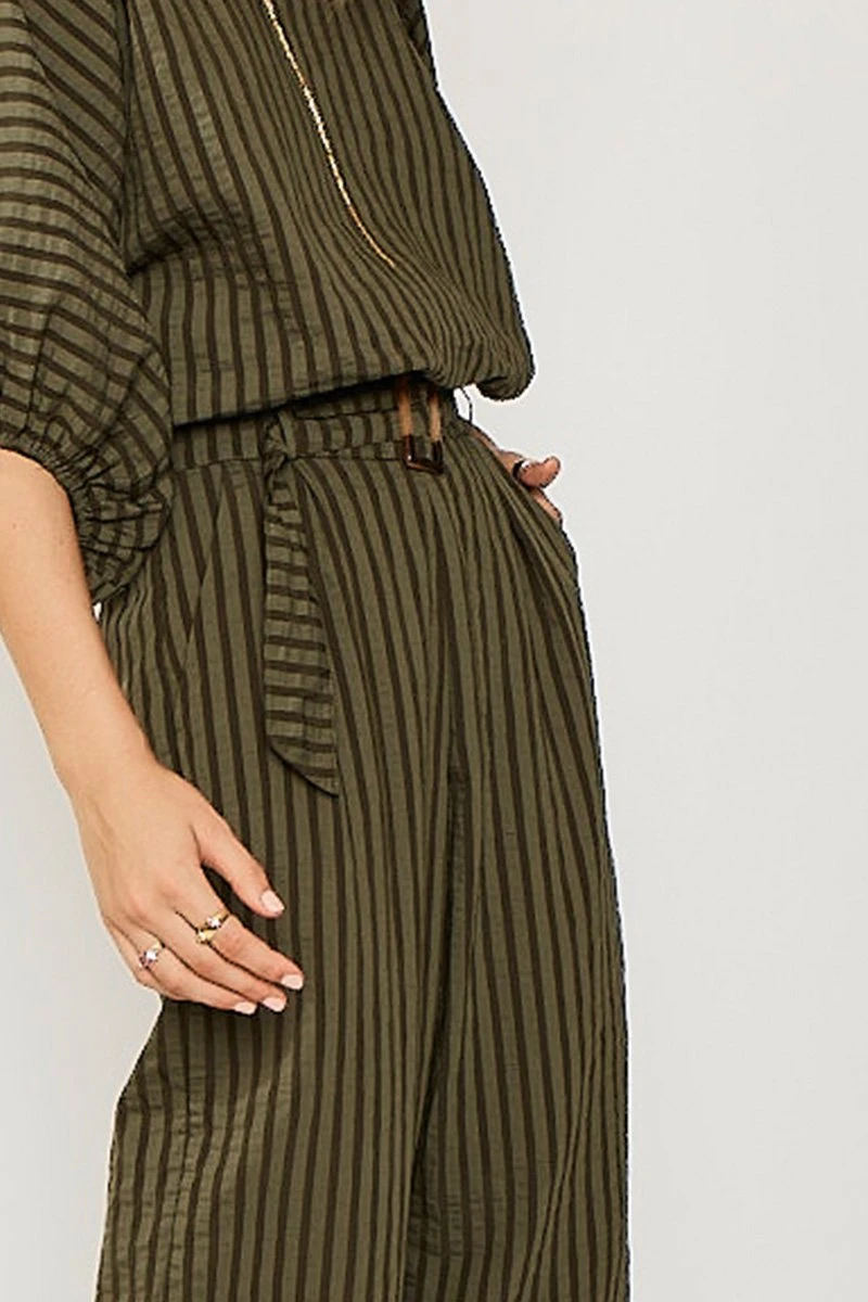 SUBOO - Queenie Paper-Bag Pant (Olive Green) 7 SUBOO - Queenie Paper-Bag Pant (Olive Green) - Image 7